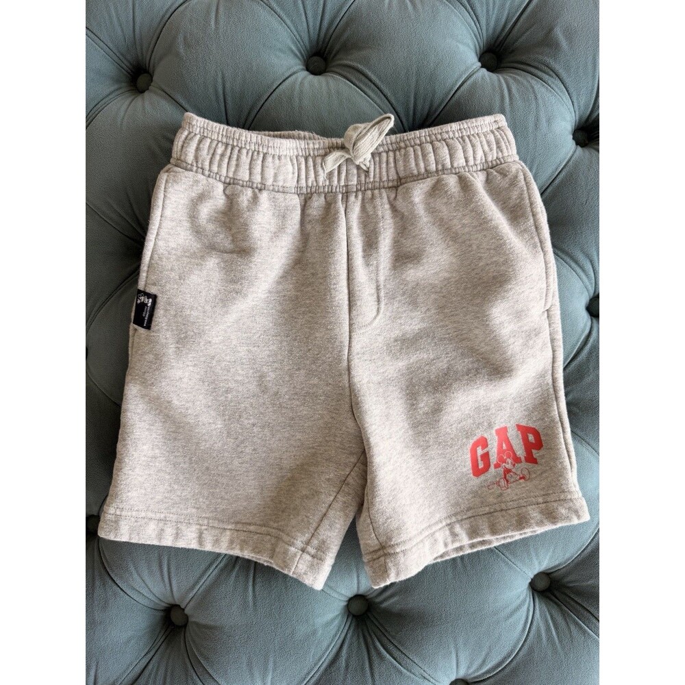 GAP Disney Sweatpants Shorts Boys Size Medium Kids Gray Mickey Mouse